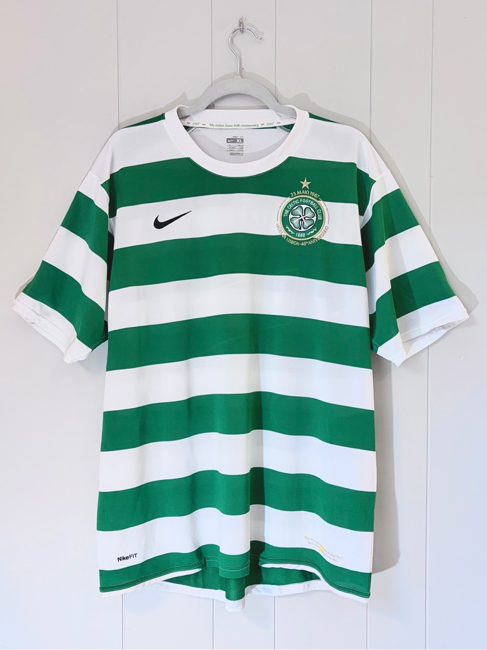 Nike Celtic FC 2007/08 Home Shirt
Green White Patch Jersey Unisex XL